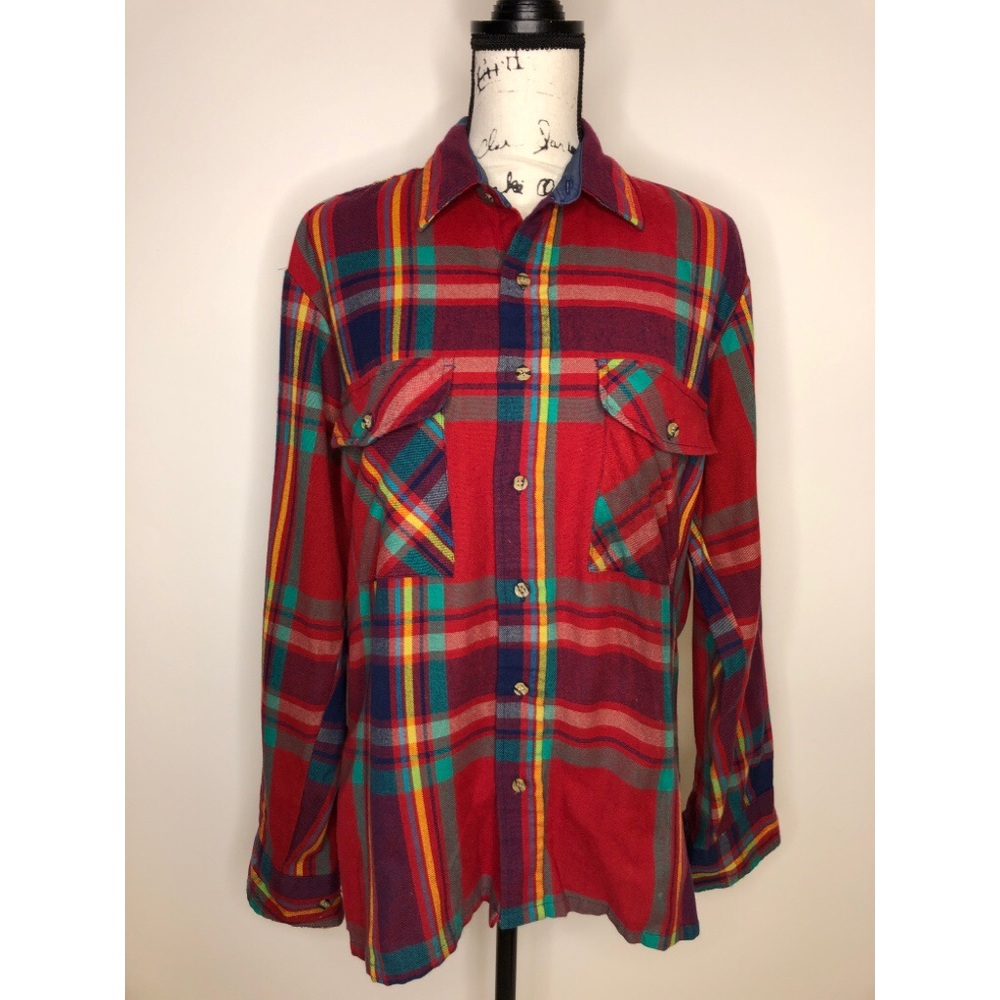 Backpacker Button-down Plaid Shirt - red - medium